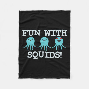Squid Marine Bioloog Leraar Student Gift Fleece Deken