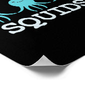 Squid Marine Bioloog Leraar Student Gift Poster (Hoek)