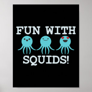 Squid Marine Bioloog Leraar Student Gift Poster