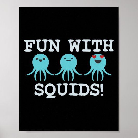 Squid Marine Bioloog Leraar Student Gift Poster (Voorkant)