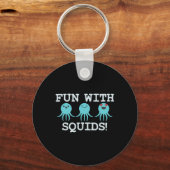 Squid Marine Bioloog Leraar Student Gift Sleutelhanger (Voorkant)