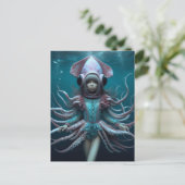Squid Modes AI Generated Art Briefkaart (Staand voorkant)