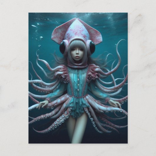 Squid Modes AI Generated Art Briefkaart (Voorkant)