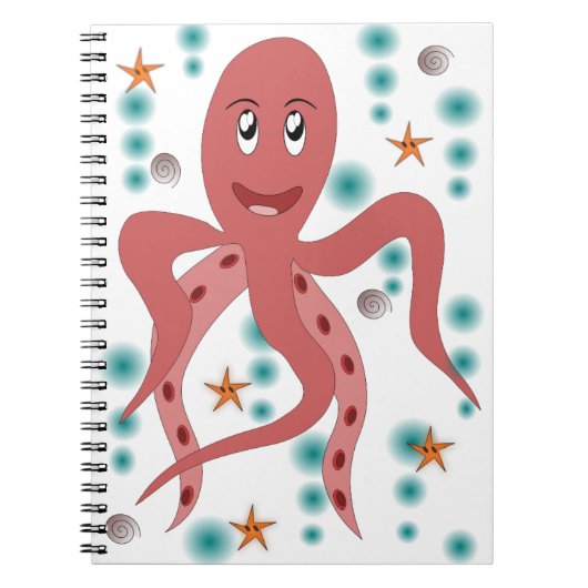 Squid Octopus Animal Undersea Kraken Zee Life Notitieboek (Voorkant)