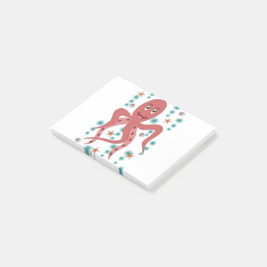 Squid Octopus Animal Undersea Kraken Zee Life Post-it® Notes (Schuin)