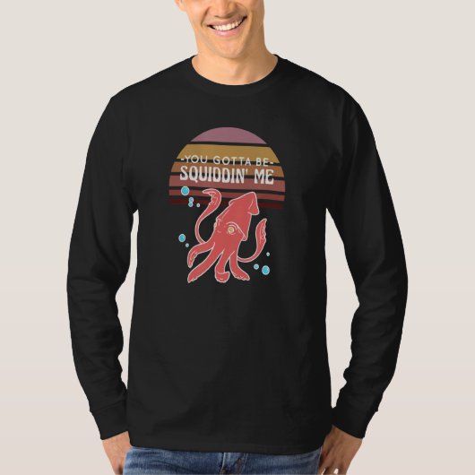 Squid Octopus Funny Meme Retro voor mannen Kinder T-shirt (Voorkant)