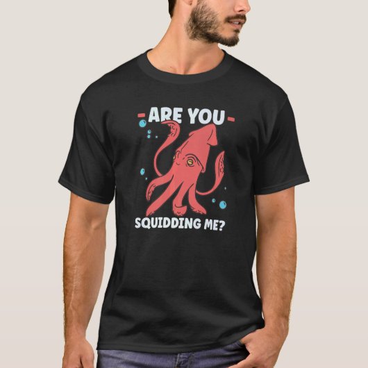 Squid  Octopus  Squid Marine Biologist  4 T-shirt (Voorkant)