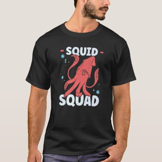 Squid Octopus Squid Marine Bioloog 2 T-shirt (Voorkant)