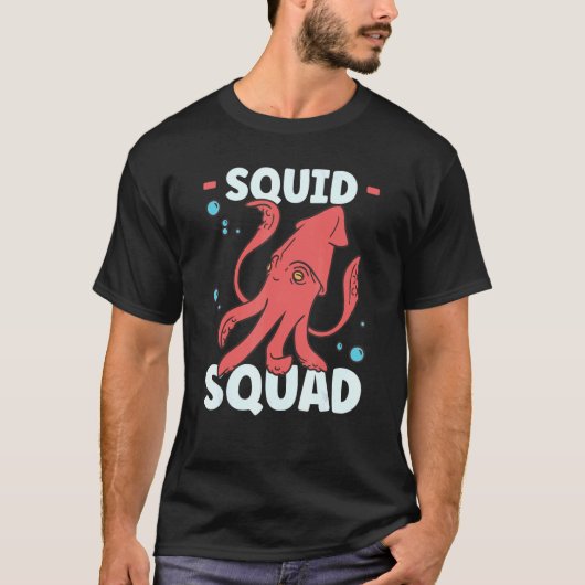 Squid Octopus Squid Marine Bioloog 3 T-shirt (Voorkant)