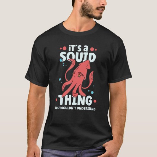 Squid Octopus Squid Marine Bioloog 5 T-shirt (Voorkant)