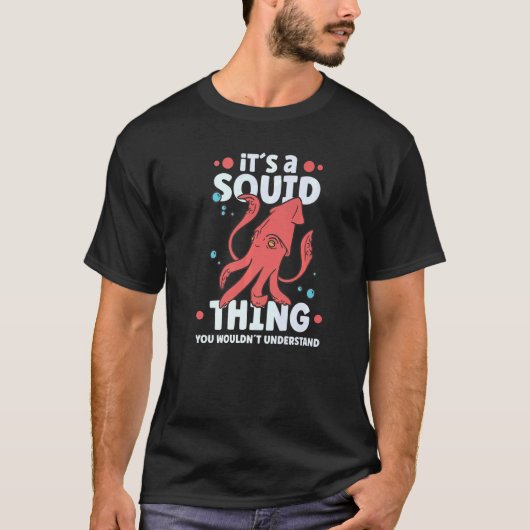 Squid Octopus Squid Marine Bioloog 6 T-shirt (Voorkant)