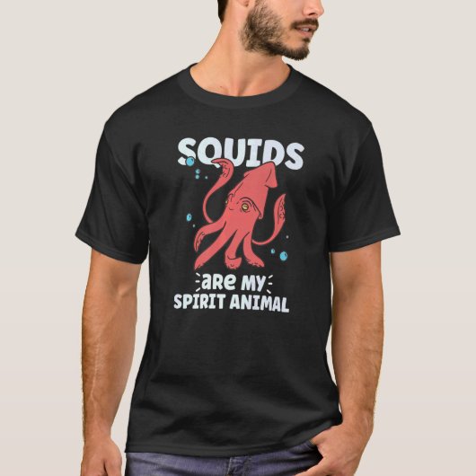 Squid Octopus Squid Marine Bioloog T-shirt (Voorkant)