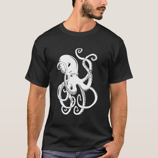 Squid octopus water world zee t-shirt (Voorkant)