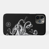 Squid on Black met Monogram Case-Mate iPhone Case (Achterkant (horizontaal))