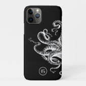 Squid on Black met Monogram Case-Mate iPhone Case (Achterkant)