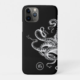 Squid on Black met Monogram Case-Mate iPhone Case