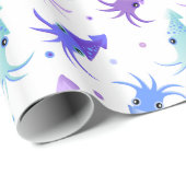 Squid Pattern Cadeaupapier (Rol Hoek)