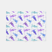 Squid Pattern Fleece Deken (Voorkant (Horizontaal))