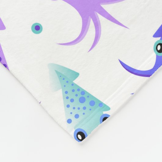 Squid Pattern Fleece Deken (Hoek)