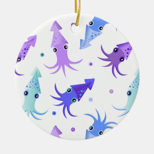Squid Pattern Keramisch Ornament (Voorkant)