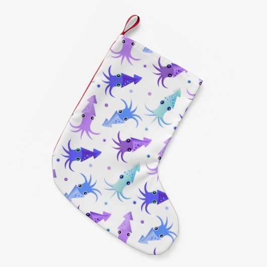 Squid Pattern Kleine Kerstsok (Voorkant (Hangend))