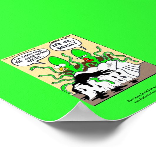 Squid Premanture Ejaculation Funny Canvis Print (Hoek)