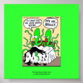 Squid Premanture Ejaculation Funny Canvis Print (Voorkant)