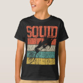 Squid Retro  marinier bioloog T-shirt (Voorkant)