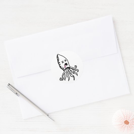 Squid Ronde Sticker (Envelop)