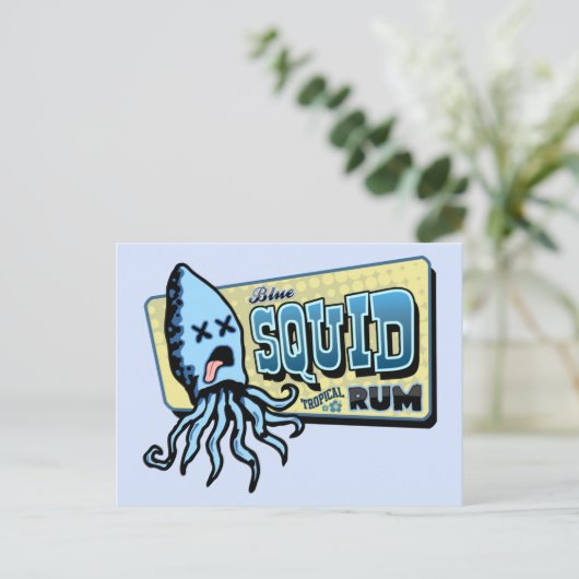 Squid Rum Briefkaart (Staand voorkant)
