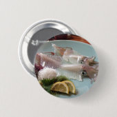 Squid Sashimi Japans maaltijdrooster Ronde Button 5,7 Cm (Voorkant /achterkant)