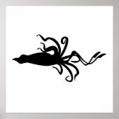 Squid Silhouette Poster (Voorkant)
