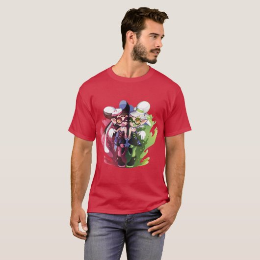 Squid Sisters funny T-shirt (Voorkant volledig)