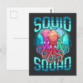 Squid Squad Zee Animal Ocean Lover Octopus Friends Briefkaart (Voorkant / Achterkant)