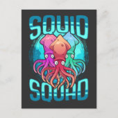 Squid Squad Zee Animal Ocean Lover Octopus Friends Briefkaart (Voorkant)