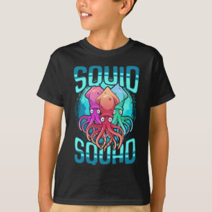 Squid Squad Zee Animal Ocean Lover Octopus Friends T-shirt