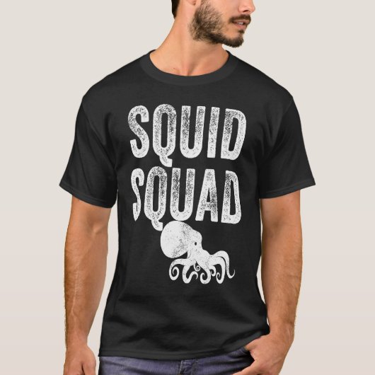 Squid Squad Zee Ocean Octopus  T-shirt (Voorkant)