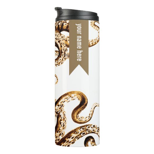 Squid Tumbler Brown Thermosbeker (Geroteerd rechts)