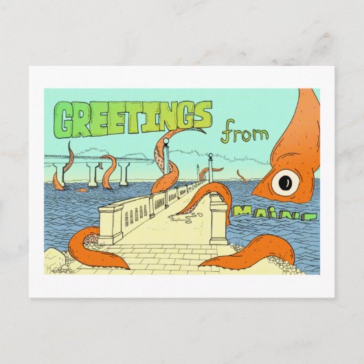 Squid vs Belfast, ME Briefkaart (Voorkant)