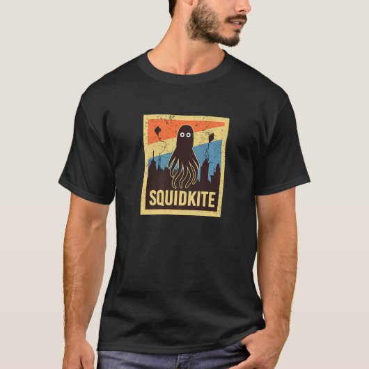 squidkite zee squid costuum retro squids biologist t-shirt (Voorkant)