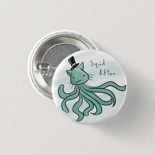SquidKitten Ronde Button 3,2 Cm (Voorkant /achterkant)