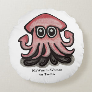 Squido inktvis, MeWarriorVrouw op Twitch Rond Kussen