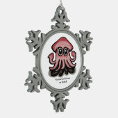Squido inktvis, MeWarriorVrouw op Twitch Tin Sneeuwvlok Ornament (Links)