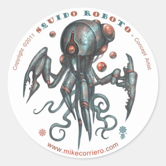 Squidobot-O Sticker (Voorkant)