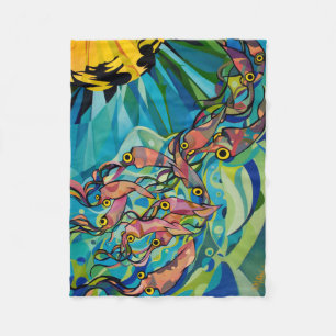 Squids Blanket van Patrick Moran Fleece Deken