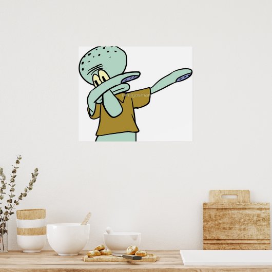Squidward Dab Poster (Keuken)