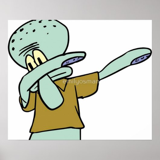 Squidward Dab Poster (Voorkant)