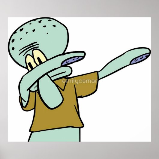 Squidward Dab Poster (Voorkant)