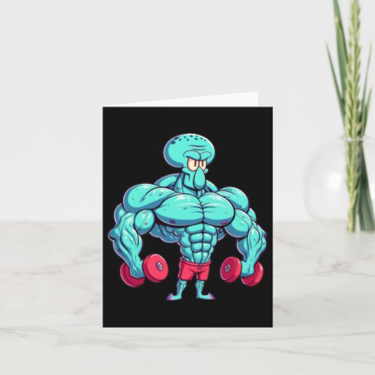 Squidward Gym Sticker Kaart (Voorkant)