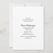 Squiggle Bow Foto Open Huis Afstudeerfeest Kaart (Achterkant)